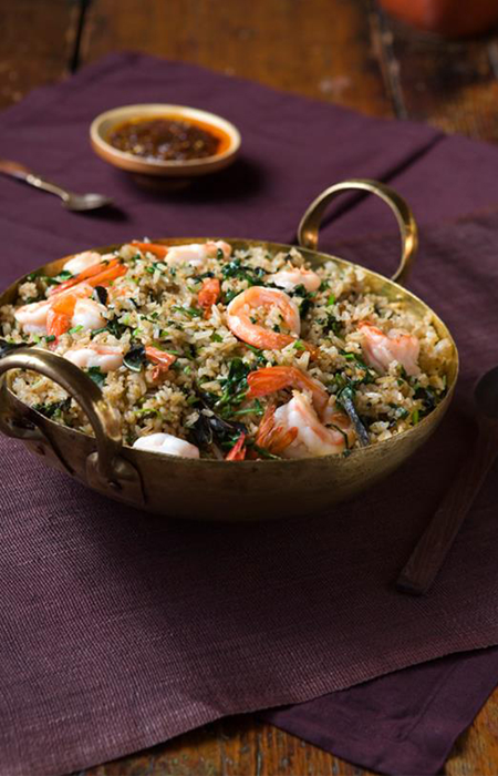 Fried Rice with Thai Basil Leaves Image